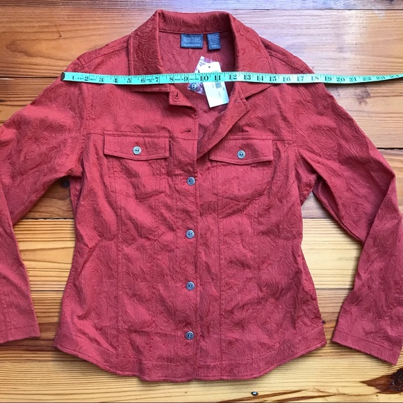 Chico’s Additions Orange Button Jacket, NWT, 0 - Picture 8 of 16
